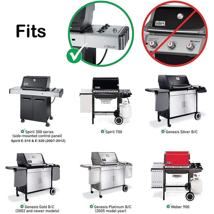 Ароматизуючі пластини GFTIME 57 см для гриля Weber Spirit E310/320 (2007-2012), сталева порцелянова захисна пластина для пальників, запчастини для Spirit 700, Weber 900