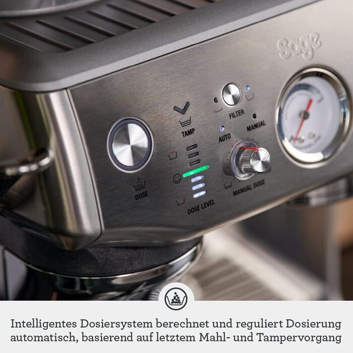 Кавоварка Sage The Barista Express Impress з ручним спінювачем молока, нержавіюча сталь