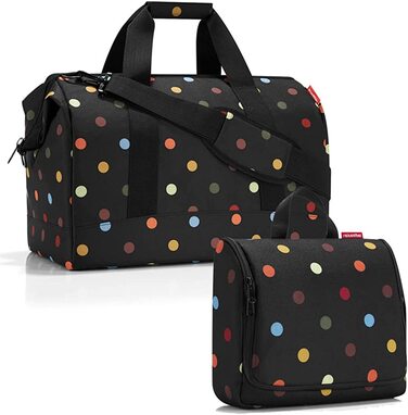 Дорожня сумка Reisenthel Allrounder L з великою косметичкою Toiletbag XL, горошок