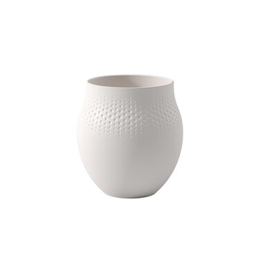 Ваза Villeroy & Boch Collier Blanc Perle No. 1, 16.5 x 16.5 x 17.5 см, білий фарфор преміум-класу, сучасний дизайн