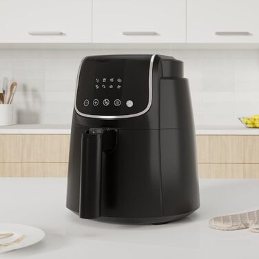 Фритюрниця Midea Air Fryer 4L XL з LED-дисплеєм, 8 програм, HeatXpress, 35-200°C, для запікання, грилю, розморожування, 41 рецепт, 90% менше олії, посудомийна безпека