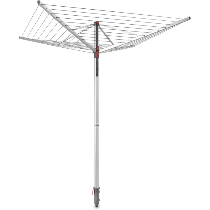 Vileda Sun-Lift Compact сушарка для білизни, 40 м, регульована висота 1,55-1,72 м, Easy-Lift, 8 тримачів, чохол UV, сіра, еко-упаковка