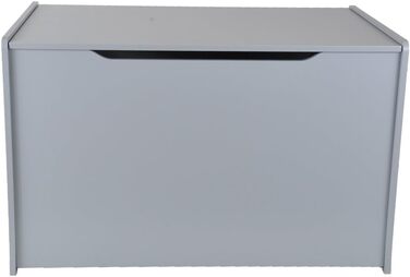 Дерев'яна іграшкова скриня Bandits & Angels XL сіра з газовою пружиною, 80x50x50 см, безпечна коробка для іграшок у дитячу кімнату