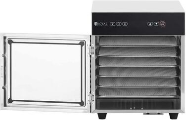 Дегідратор для фруктів Royal Catering RCDA-500/15S, 500 Вт, 6 лотків, нержавіюча сталь
