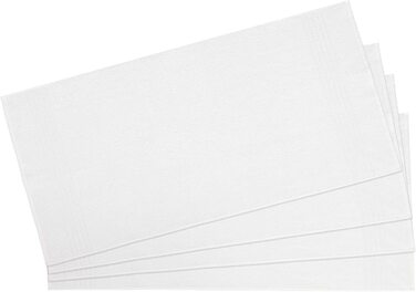 Набір з 4 рушників ZOLLNER, 50x100 см, 100% бавовна, 380 г/м², білий