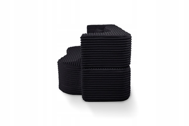 Пінопластовий диван-софа MyFoam 3-місний з функцією спального місця, 112x200 см, чорний