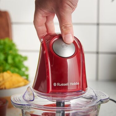Кухонний комбайн Russell Hobbs 27131-56 Matte Charcoal 350W: подрібнювач для овочів, фруктів, м'яса, цибулі, 1л, нержавіюча сталь, 2 швидкості, миття в посудомийній машині