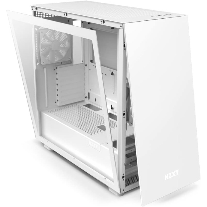 Корпус для ігрового ПК NZXT H7 ATX Mid-Tower, білий, скляна бічна панель, USB-C, готовий до водяного охолодження