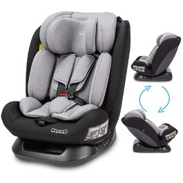 Дитяче автокрісло Booboo Safety London i-Size Reboarder 40-150 см, без Isofix, чорний/сірий
