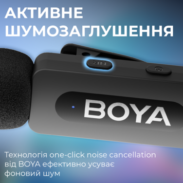 Бездротовий петличний мікрофон BOYA BY-V3 combo Type-C/Lightning Black