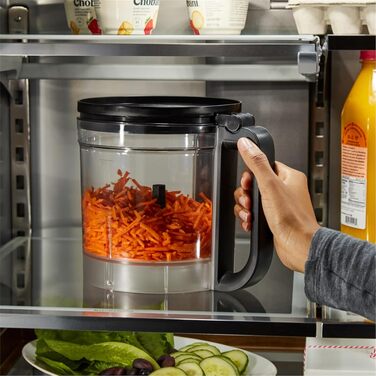 Кухонний комбайн KitchenAid 5KFP1319EAC 3.1л кремового кольору (Almond Cream) з насадками для нарізки кубиками та контейнером для зберігання, 400 Вт