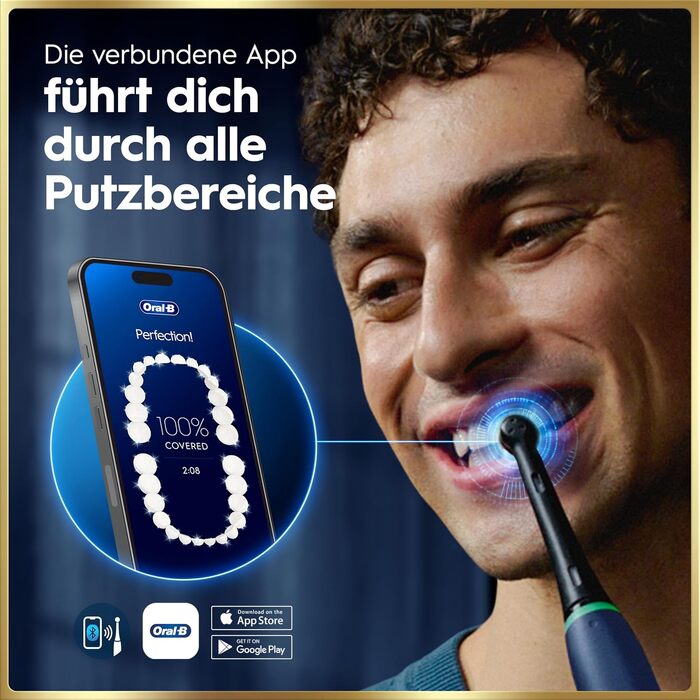 Електрична зубна щітка Oral-B iO Series 9, Sapphire Blue (чорний/синій), магнітний привод, преміум-якість