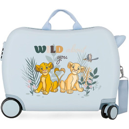 Дитяча валіза Disney Before The Bloom, жорсткий ABS, 50x38x20 см, 34 л, 3 кг, синя, кодовий замок, 4 колеса, Король Лев