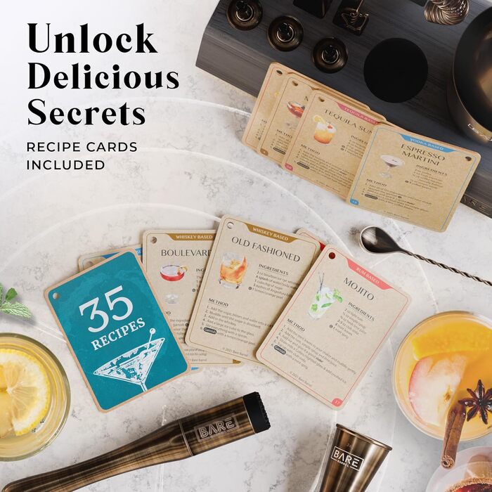 Набір для коктейлів Mixology Barkeeper-Set 14 предметів, Бостонський шейкер 0.8л, матовий латунь (BKB3)