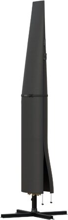 Чохол для парасолі KINGSLEEVE® захисний, зимовий, до 350 см, сірий для садових парасоль