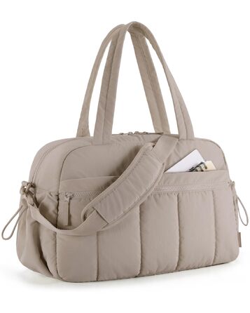 Спортивна сумка-даффл BAGSMART Puffer на 24л для подорожей та тренувань, жіноча сумка-вікенд (колір: верблюжий, розмір S)