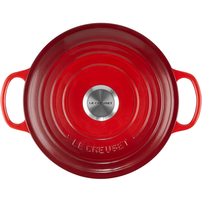 Гусятниця Le Creuset з чавуну, 24 см, вишнева, преміум якість