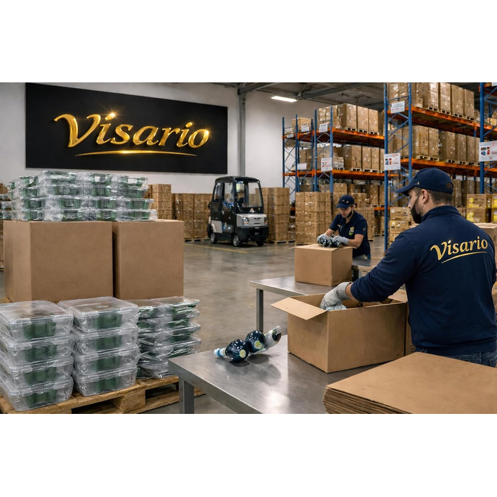Набір скляних контейнерів для зберігання їжі Visario, 5 шт по 1040 мл, з герметичною кришкою, боросилікатне скло, для мікрохвильової печі та духовки