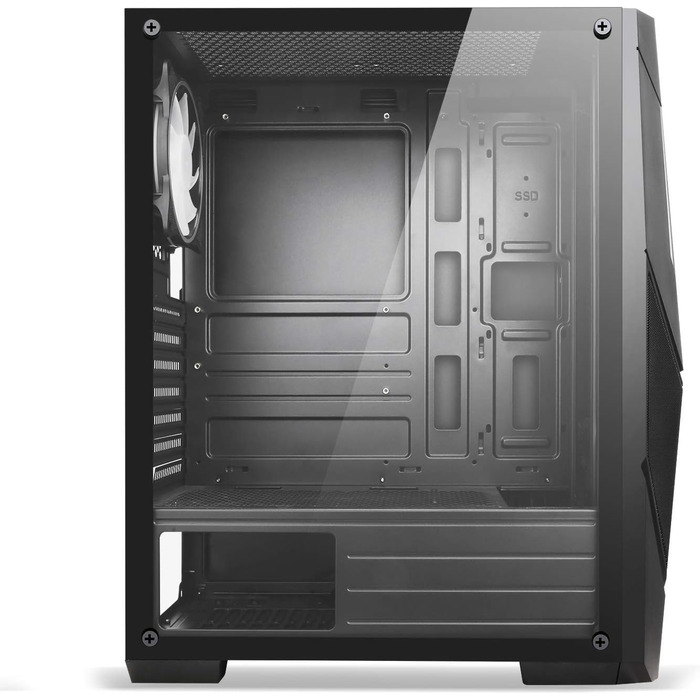 Корпус для ПК SPIRIT OF GAMER Rogue V ATX/MATX/ITX, гартоване скло, 2 ARGB вентилятори 120 мм, сумісний з Aura/MSI Mystic 3Pin