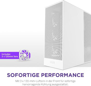 NZXT H7 Flow білий – корпус Mid-Tower ATX з високим повітряним потоком, підтримка до 3×120 мм вентиляторів для охолодження GPU, 3×120 мм фронтальні вентилятори, місце під 420 мм радіатор спереду