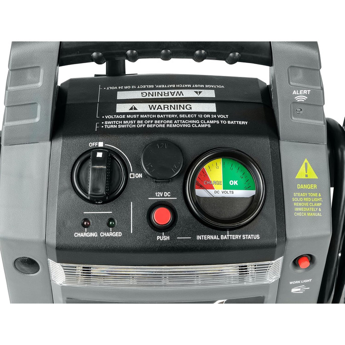 Пусковий пристрій APA 16524 Power Pack 12/24V, бустер для авто 900A, літій-іонний акумулятор, сірий