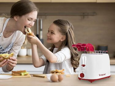 Тостер BEPER P101TOS100 з нержавійки, 7 режимів, піддон для крихт, 2 широкі слоти