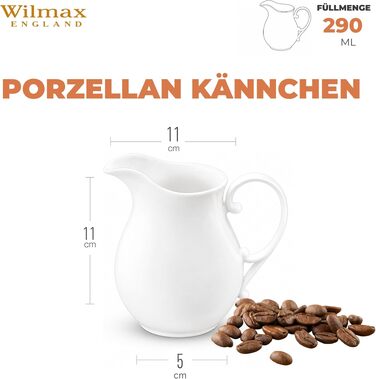 Порцеляновий глечик Wilmax для напоїв 1,6 л, білий — універсальний кувшин для води, соку, молока та вина, підходить для гарячих і холодних страв, придатний для посудомийки