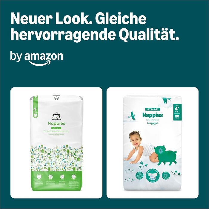Підгузки By Amazon Ultra Dry розмір 3 (4-9 кг), білі, 172 шт (2 упаковки по 86 шт)