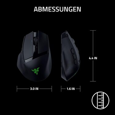 Бездротова ігрова миша Razer Basilisk Mobile AI Prompt Master, сенсор Focus X 18K, три режими підключення, перемикачі Gen-3, чорна