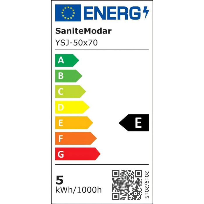 Дзеркало для ванної кімнати Sanitemodar LED 50x70 см з підсвічуванням, антизапар, сенсорне керування