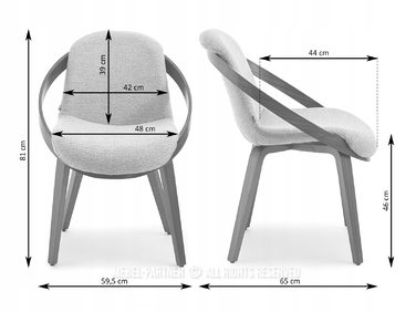 Стілець Mebel-Partner, тканина, бежевий, 1 шт.
