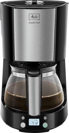 Кавоварка Melitta Enjoy Top Timer, фільтр, скляна колба, таймер, 10 чашок, чорна