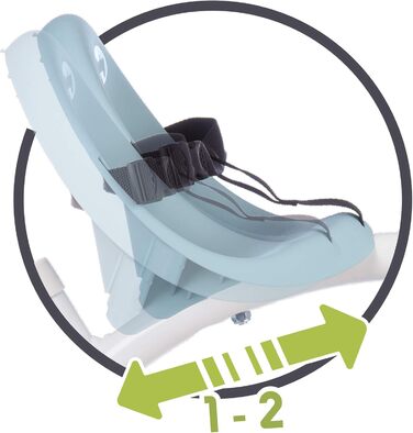Триколісний велосипед Smoby Be Move з батьківською ручкою, ременем безпеки, металевим каркасом та педальним механізмом для дітей від 15 місяців (Блакитний)