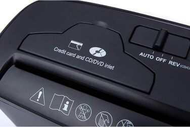 Шредер Camry для паперу, CD/ATM карт, чорний, багатобарвний