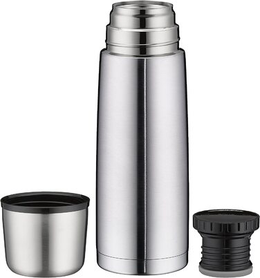 Термос alfi ISOTHERM PERFECT DV 750 мл з нержавіючої сталі з чашкою, герметичний, з кришкою, тримає тепло, не залишає відбитків, довговічний, можна мити в посудомийці, BPA-free