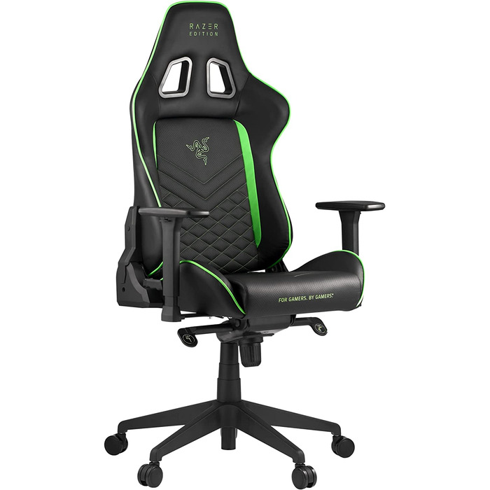 Ігрове крісло Razer TAROK PRO від Zen Gaming, чорне/зелене, з меморі-піною для попереку, подушкою для шиї, 3D-підлокітниками