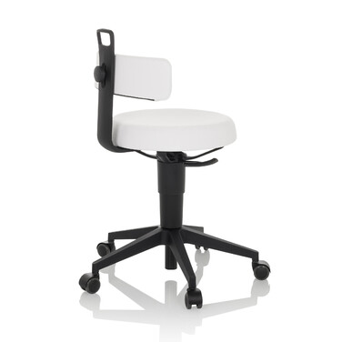 Робочий табурет / балансирне крісло TOP WORK FLEX PU white hjh OFFICE