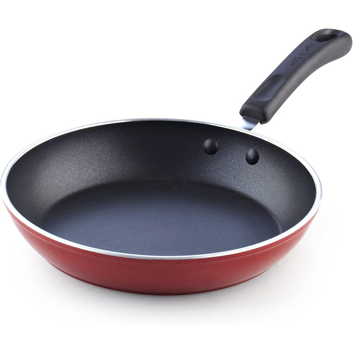 Набір посуду Cook N Home з антипригарним покриттям та прохолодними ручками, мармуровий червоний колір