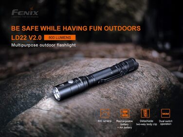 Ліхтарик Fenix LD22 V2.0 800 люменів, компактний, тактичний, LED