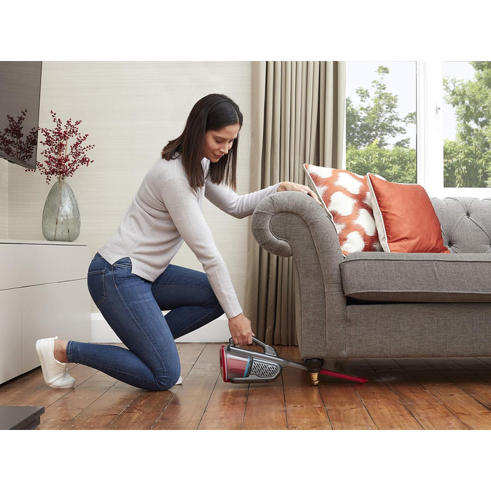 Акумуляторний ручний пилосос BLACK+DECKER 12V, безмішковий, циклонний, з довгою та висувною щілинною насадкою, зарядна станція