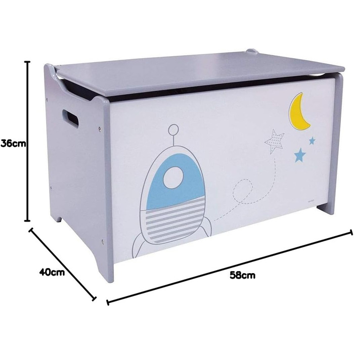 Дитяча іграшкова скриня FUN HOUSE Space, 40x58x36 см