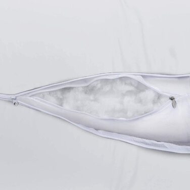 Подушка для вагітних та годування SMOOTHY XXL U-подібна, 150x80 см, знімний чохол 100% бавовна, біла