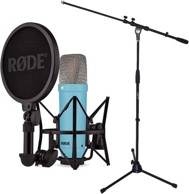 Студійний мікрофон Rode NT1 Signature Blue + стійка Keepdrum, синій