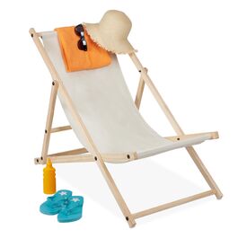 Розслаблюючий шезлонг Relaxdays з дерева, складаний