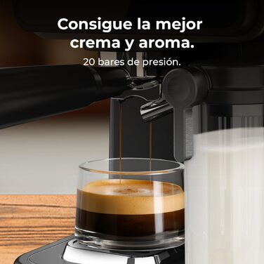 Еспресо-машина Cecotec Power Espresso 20: еспресо, капучино, холодний кавовий напій, 20 Bar, професійна якість для дому. Touch ColdBrew Latte