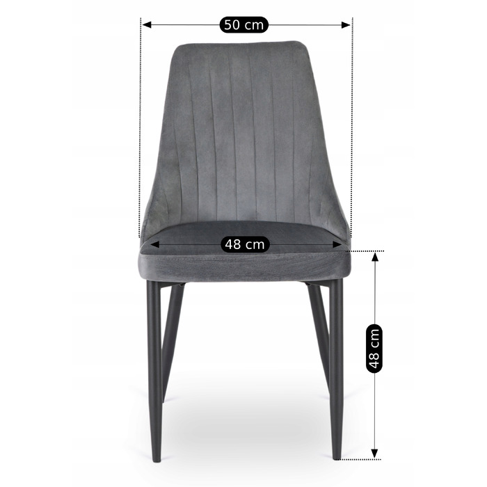 Стілець Mebel Elite, велюр, сірий, 1 шт.