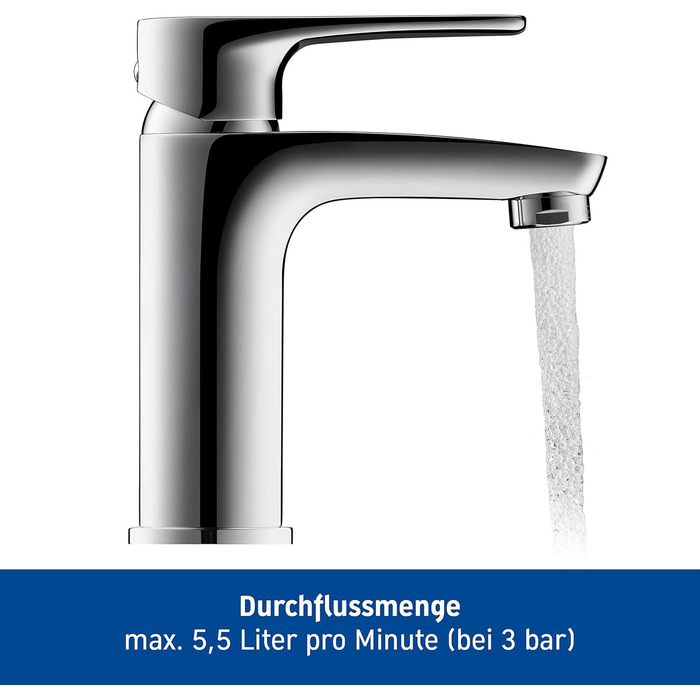 Змішувач для ванної кімнати Duravit B.1 з висувною вилкою, хром (з комплектом для зливу)