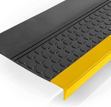 ANRO Гумовий килимок для сходів 120x30x4 см, жовті, антиковзкі для зовнішнього та внутрішнього використання