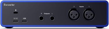 Аудіоінтерфейс Focusrite Scarlett 4i4 4-го покоління для гітаристів, вокалістів та продюсерів (2i2 Anniversary Ed.) - Hi-Fi студійна якість, USB