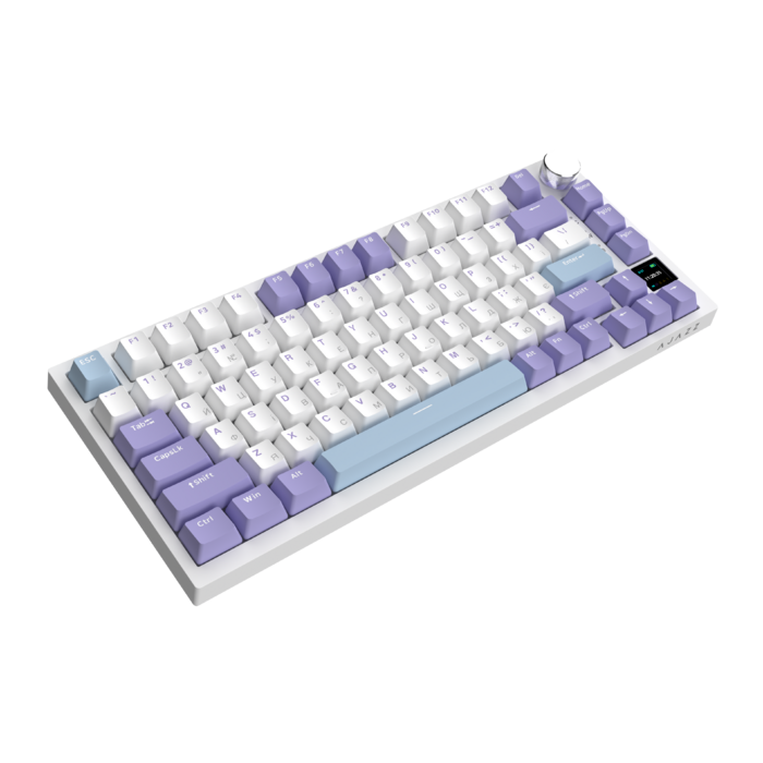 Бездротова механічна клавіатура Ajazz AK820 PRO 75% Flying Fish Switch White RGB (AK820PRO-FF-PWB)